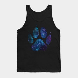 Swirly Galaxy Dog Paw Tank Top